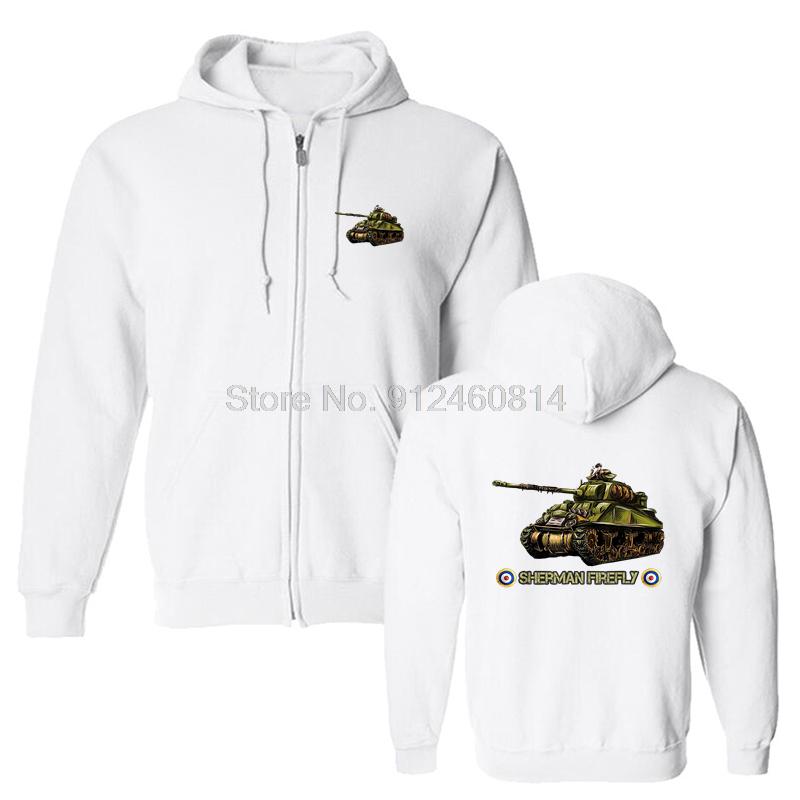 World War 2 British Army Tank Sherman Firefly Gift Hoodie Men Fleece Hoodies Hip Hop Hooded Sweatshirt Streetwear Harajuku