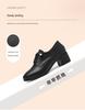 Red Dragonfly Women's Genuine Leather Mid-Heel Commuter Shoes - Soft Sole, Deep Opening, Perfect for Spring and Autumn.