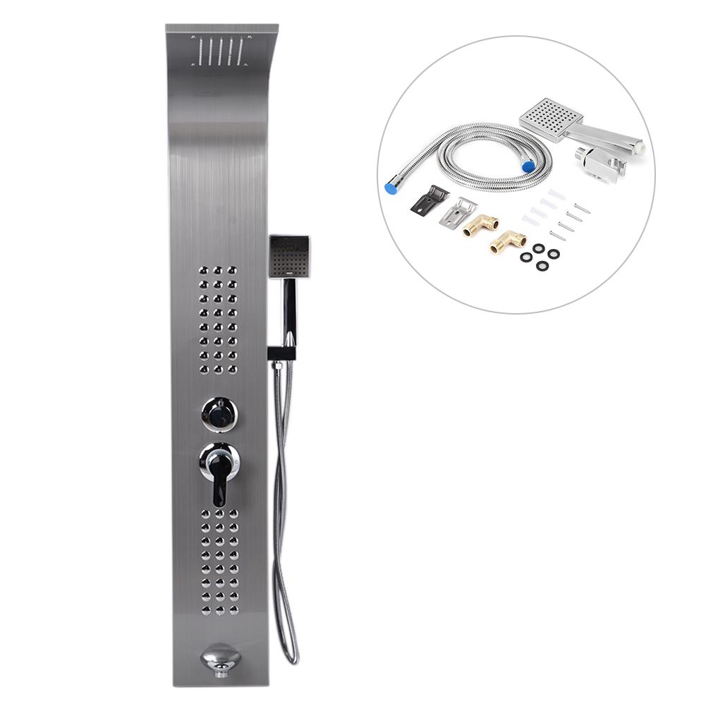 Stainless Steel Shower Panel Set Bathroom Shower Kit Showering Accessories for Home Hotel Use