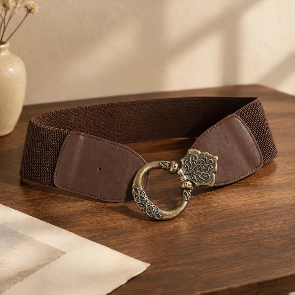 Wide Bohemian Waistband Stretch Decorative Belt All-Match Elastic Waist Belt Coat