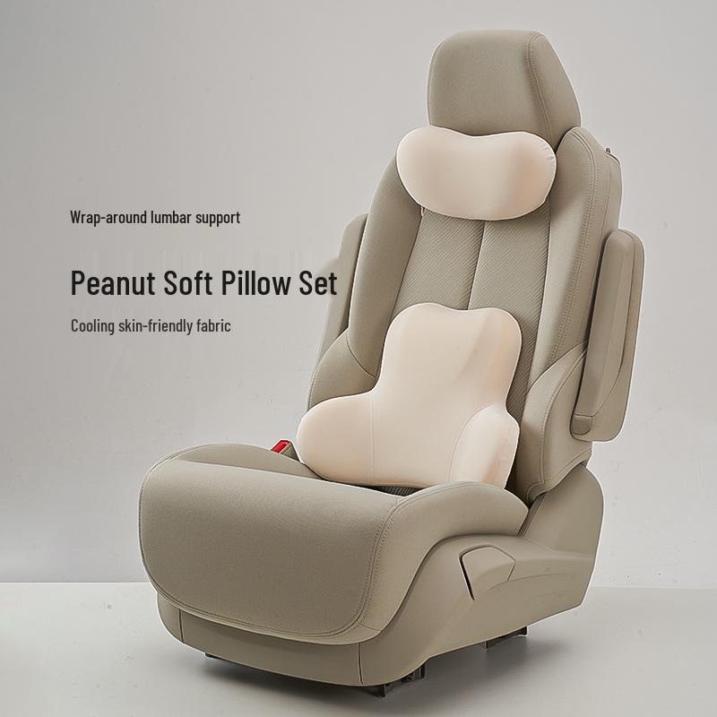 Ergonomic Multi-Angle Lumbar and Neck Support Pillow for Car