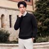 Baoxiniao Men's Business Casual Wool Blend Polo Sweater