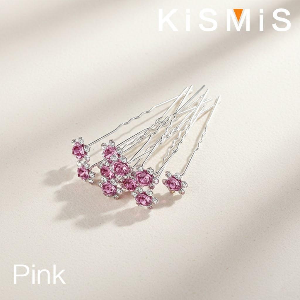 

Stylish Elegant Women Floral Crystal Flower Hair Clips Wedding Hair Accessories Rhinestone Hair Clips