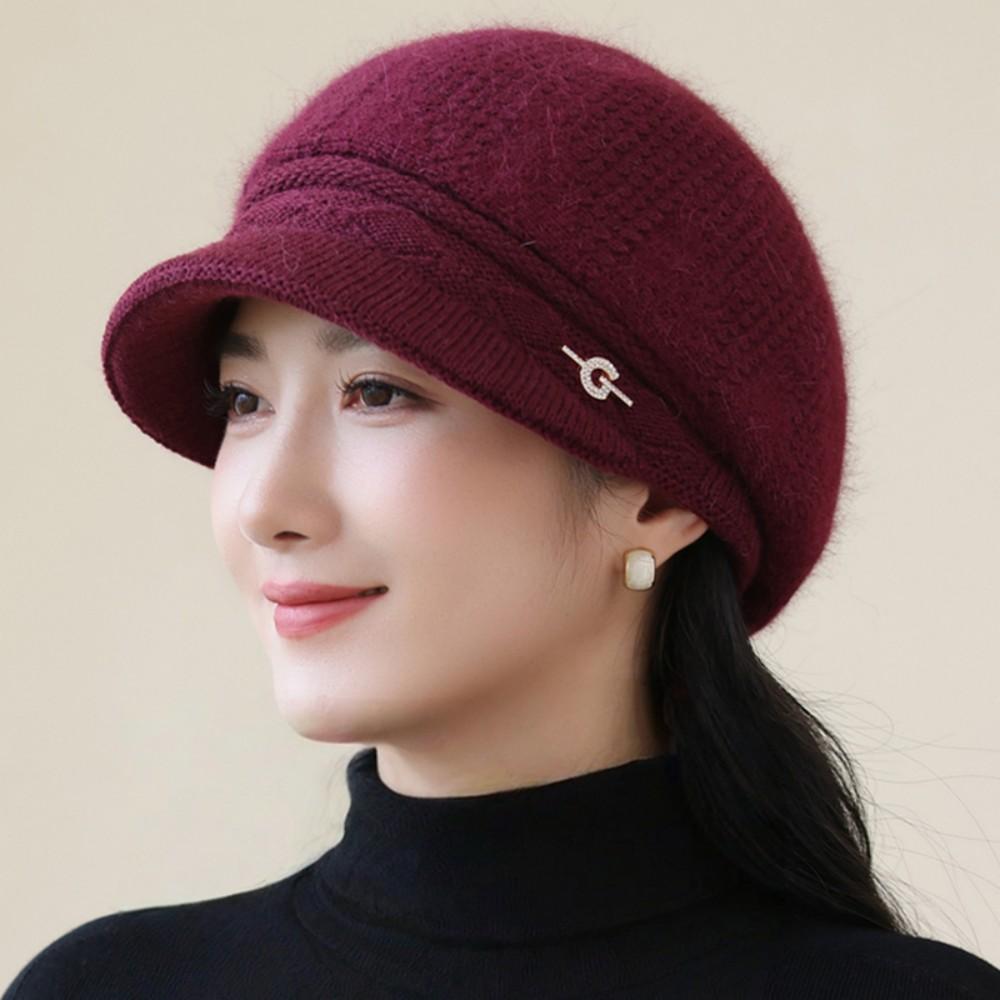 Ny Dame Mote Vinter Varm Lue Plysjfôr Dandy Hatter For Damer Casual Kaninpelsblanding Streetwear Strikkelue