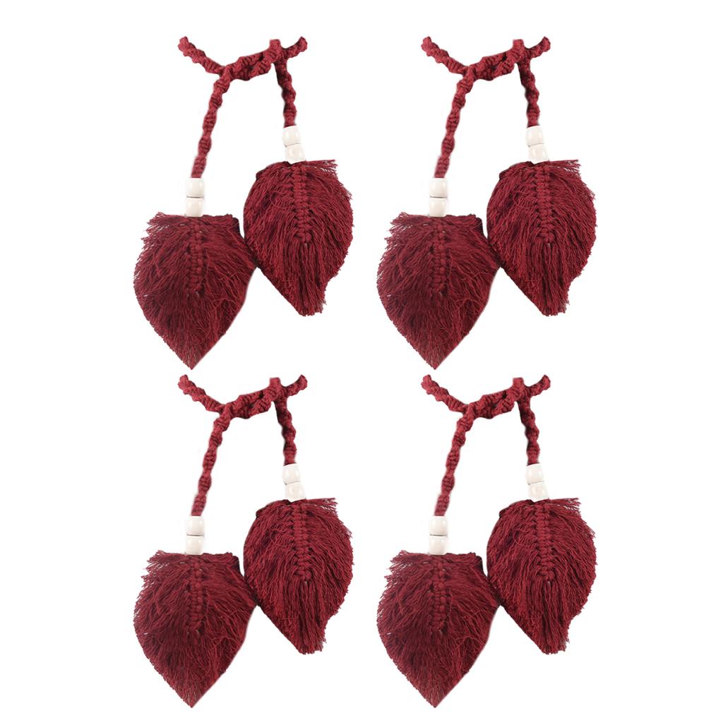 Sada 4 stahováků na záclony ve tvaru listu pro umělecké vylepšení místnosti Domácí dekorace