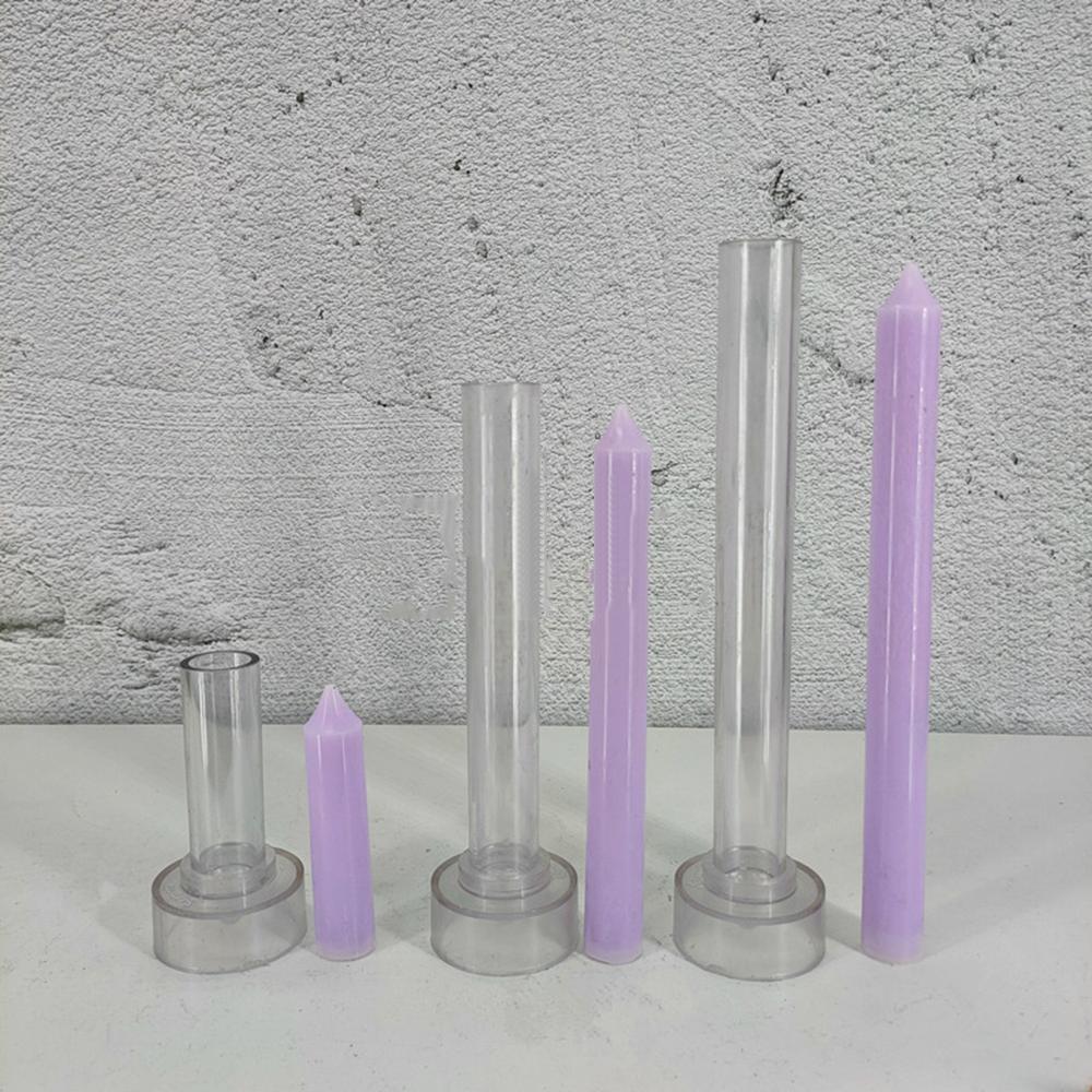 DIY Craft Match Large Cylinder Rib Plastic Clay Tools Stripe Long Pole Candle Mold Soap Making