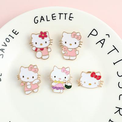 Cute Soft Cute Cat Metal Badge Sweet Sanrio Commemorative Badge Alloy Accessory Brooch