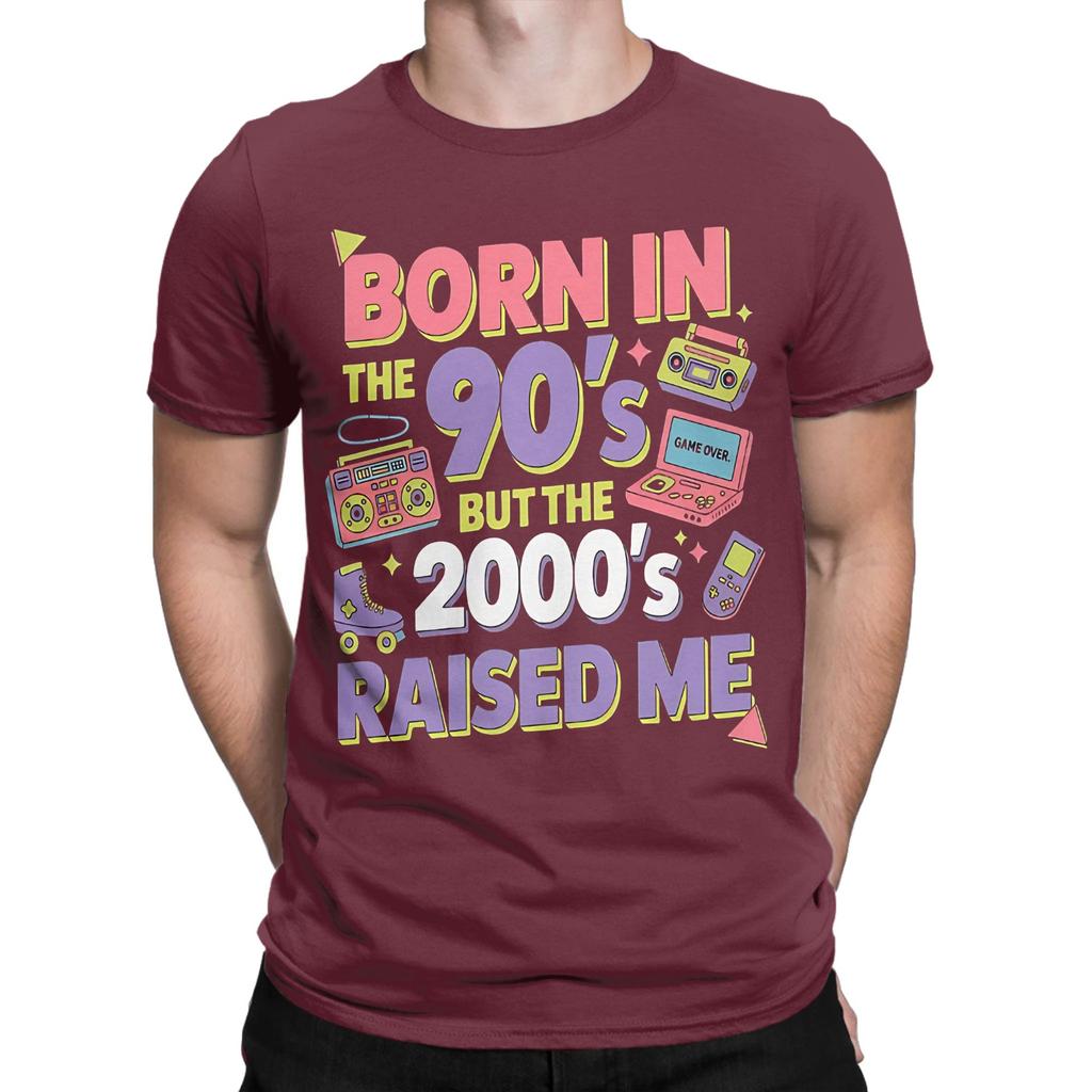 Born In The 80s Raised In The 90s TShirt Summer 100 Cotton TShirts For Unisex Fashion Custom Diy Tshirt ShortSleeve Y2k Tees