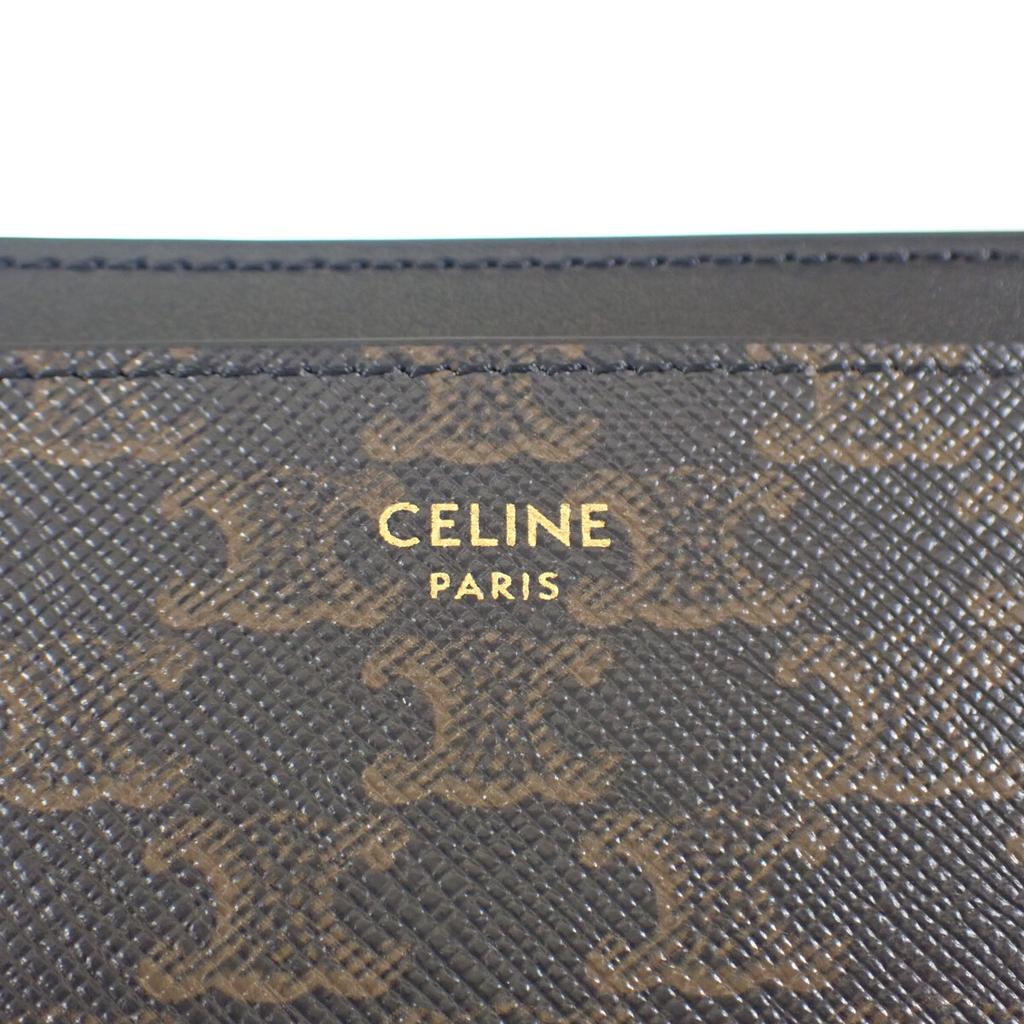 CELINE  10B702BQ4.38NO Card Case Black PVC/Calfskin Women