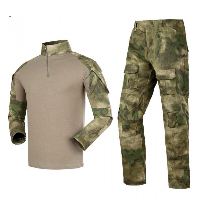 Taktischer Langarm Camouflage Trainingsanzug Outdoor Fitness Militärstil Workout Ausrüstung Atmungsaktiv Langlebig