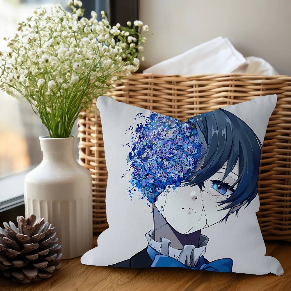 B-Black Butler Ahornblatt Design Kissenbezug Fröhliche Herbsternte Deko Feiertagsdeko Kissenbezug