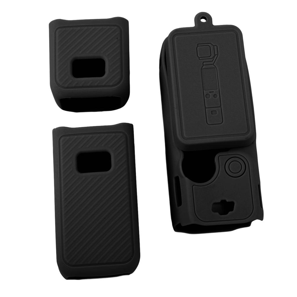 Sports Camera Case Prevent Fingerprint Dustproof Soft Silicone Camera Protective Cover for Osmo Pocket 3 Black