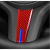 For BMW X3 G01 X4 2018- Red Carbon Fiber Steering Wheel Sheet Cover Decor 1X