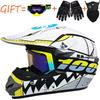 Equipped With 100% Goggles + Gloves Mask Off-road Helmet Mountain Biking Downhill Youth Go-kart