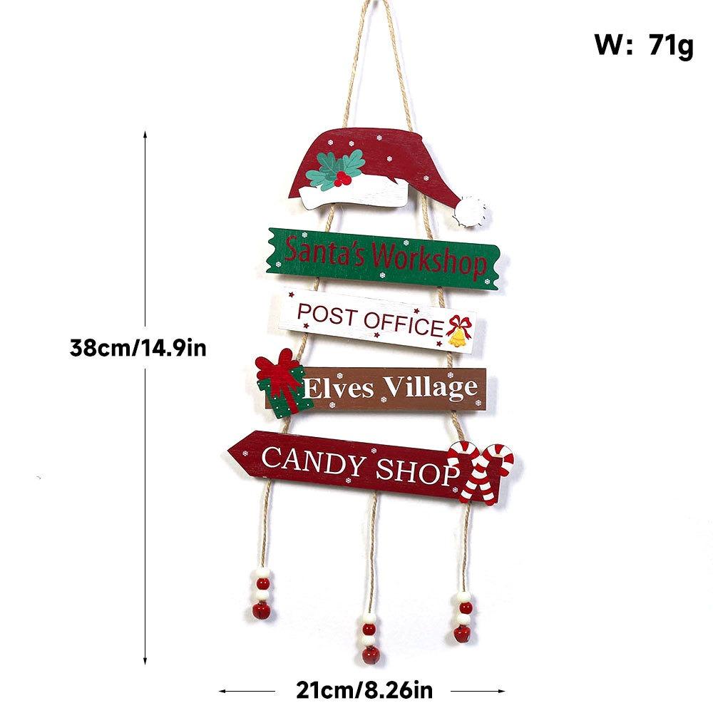 Christmas Hanging Pendant Wooden Crafts Xmas Tree Wall Ornament Natal Navidad Merry Christmas Decor 2025 Happy New Year 2026