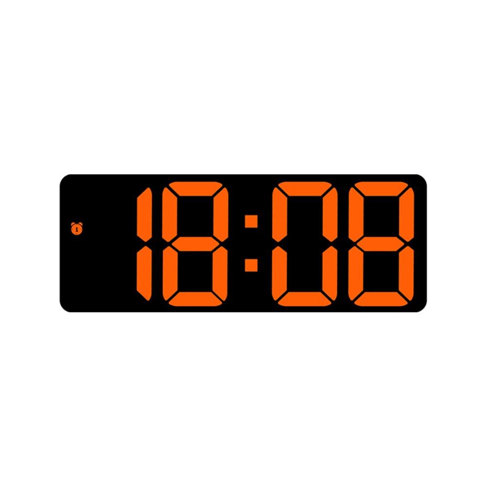 12/24H Display LED Desk Clock Temperature Display Mirror Digital Alarm Clock  Desktop