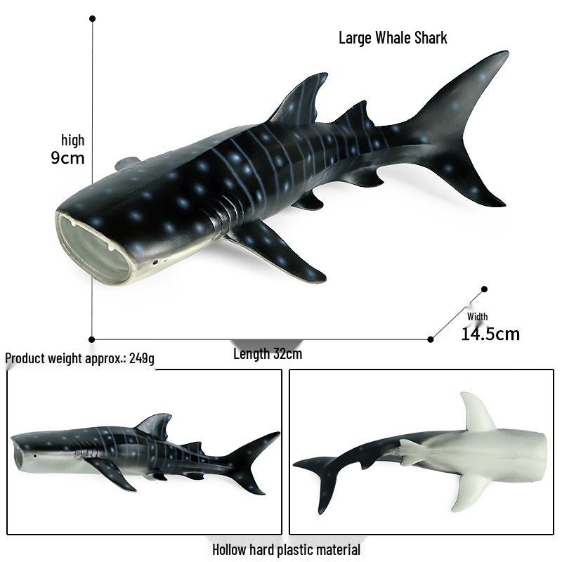 Static Marine Life Model: Whale Shark, Great White, Megalodon Toy Ornament