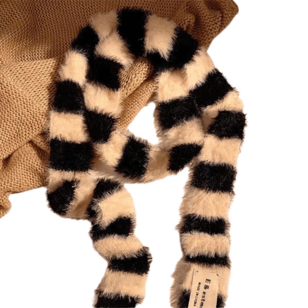 Knitted Women Long Scarves Warm Neck Neck Scarves Y2K Girl Stripe Scarf  Autumn Winter