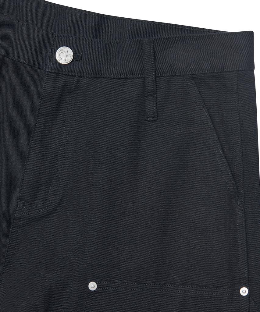 Nomaenyueol Divided Double Knee Pants - Black