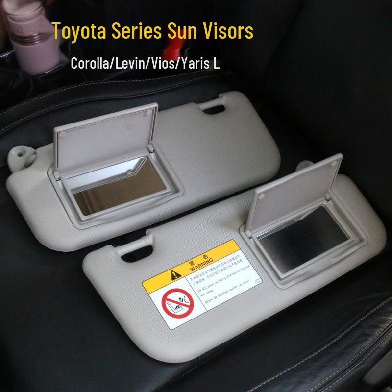 Yueliangcheng Car Sunshade for Corolla with Vanity Mirror, Driver & Passenger Seats