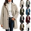 Women's Casual Mid-Length Overcoat with Turn-Down Collar for Everyday Wear