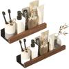 No Punch Wooden Bath Storage Rack Moisture Proof Wall-Mounted Toilet Organizer  Cosmetic