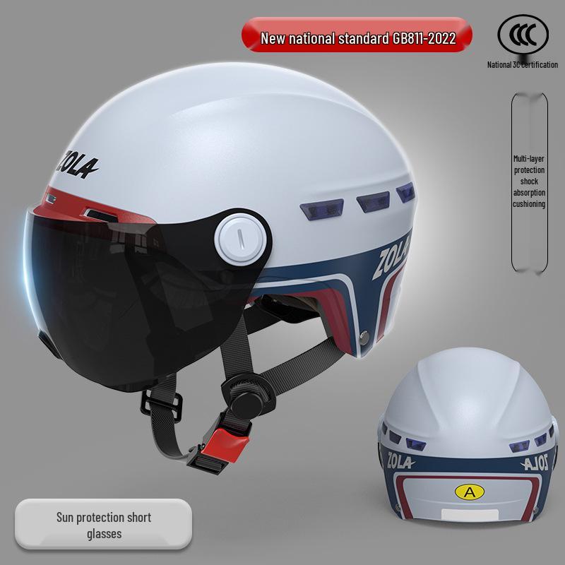 

Certified Painted Half Helmet for Electric Scooters - Summer Sun Protection for Men & Women 3C Certified