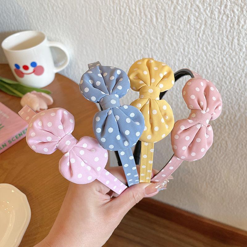 Children'S Bow Headband Girls Polka Dot Headband Sweet And Cute Princess Headgear Non-Slip Pressure Hair Does Not Hurt Hair Accessories
