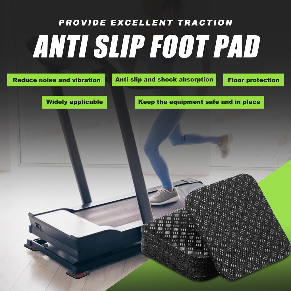 6Pcs Silicone Treadmill Mat Anti Vibration Exercise Equipment Mat Noise Reduction Walking Pad Anti Slip Treadmill Pad for Gym