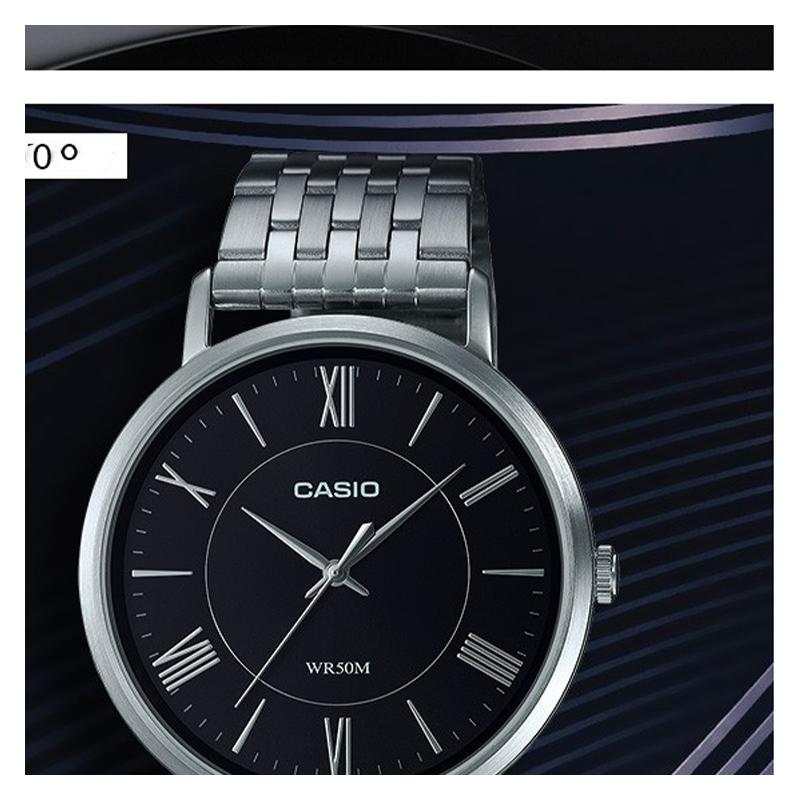 Casio STANDARD series legendary analog watch series, classic, simple and exquisite, waterproof, quartz movement, stainless steel strap, MTP-B110D-1AV