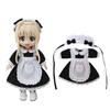 Rakulifey Obitsu 11 Outfit OB11 Size Maid Set for Obitsu Dolls Birthday Gift Set, Clothes, Dress, Outfit, 3-Piece (11cm), (Black)