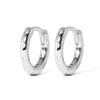 New Fashion 925 Sterling Silver Simple Zircon Round Multiple Size Gold Plated Hoop Earrings for Women Fine Jewelry