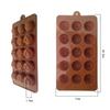 Non Stick Different Styles Chocolate Molds Silicone 15 Cavity Molds 100% Food Grade Silicone Moulds for Chocolate Gummy Candy