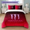Juego de Funda Nórdica Estampado Monster Energy 3 Piezas 1 Funda Nórdica y 2 Fundas de Almohada Ropa de Cama Suave Para Dormitorio del Hogar