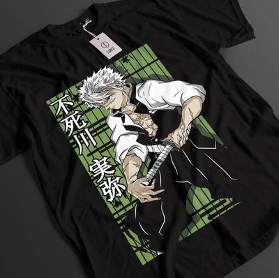 Koszulka Demon Slayer Sanemi Shinazugawa T-Shirt Tanjiro KNY Anime Akaza Muzan