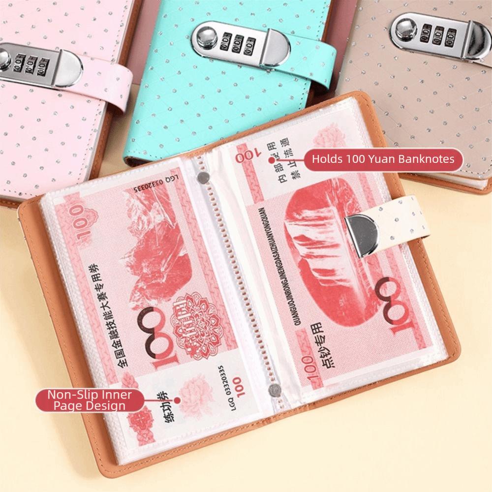 Password Lock Cash Budget Planner Pockets Saving Money Organizer  Office Stationery Supplies