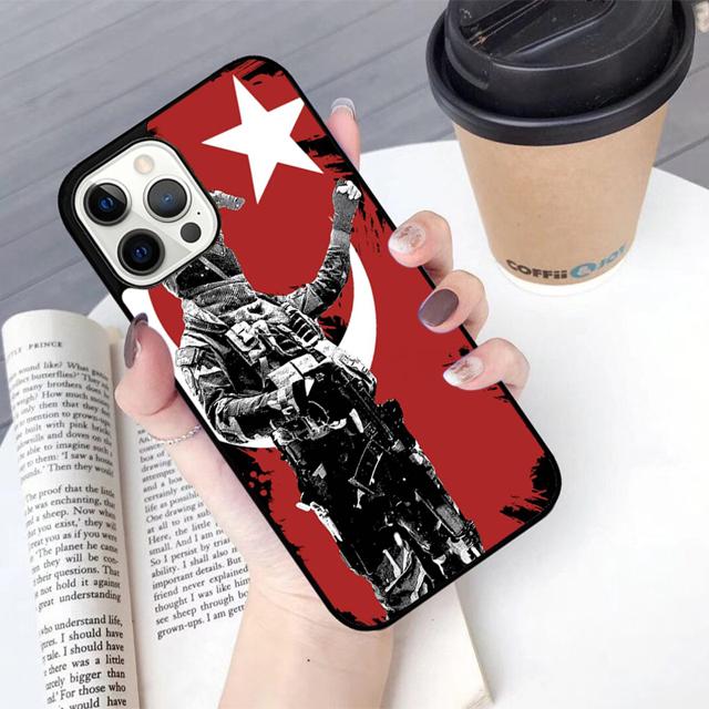 

Turkish flag soldier Phone Case Back Cover for iPhone 17 Air 16 15 14 13 11 12 Pro Max Plus Shell Coque iPhone 13