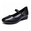 Single Shoes Women's Spring New Candy Color Comfortable Flats Round Head Buckle Doll Shoes Cowhide Women's Shoes
