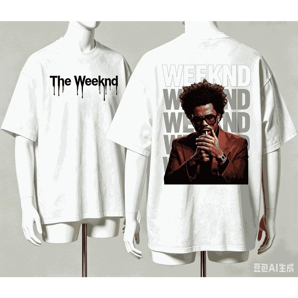 The Weeknd per Regalo Fan T-shirt Uomo Donna Harajuku Oversize Unisex Manica Corta Streetwear alta qualità Coppie Classico morbido Retro Moda