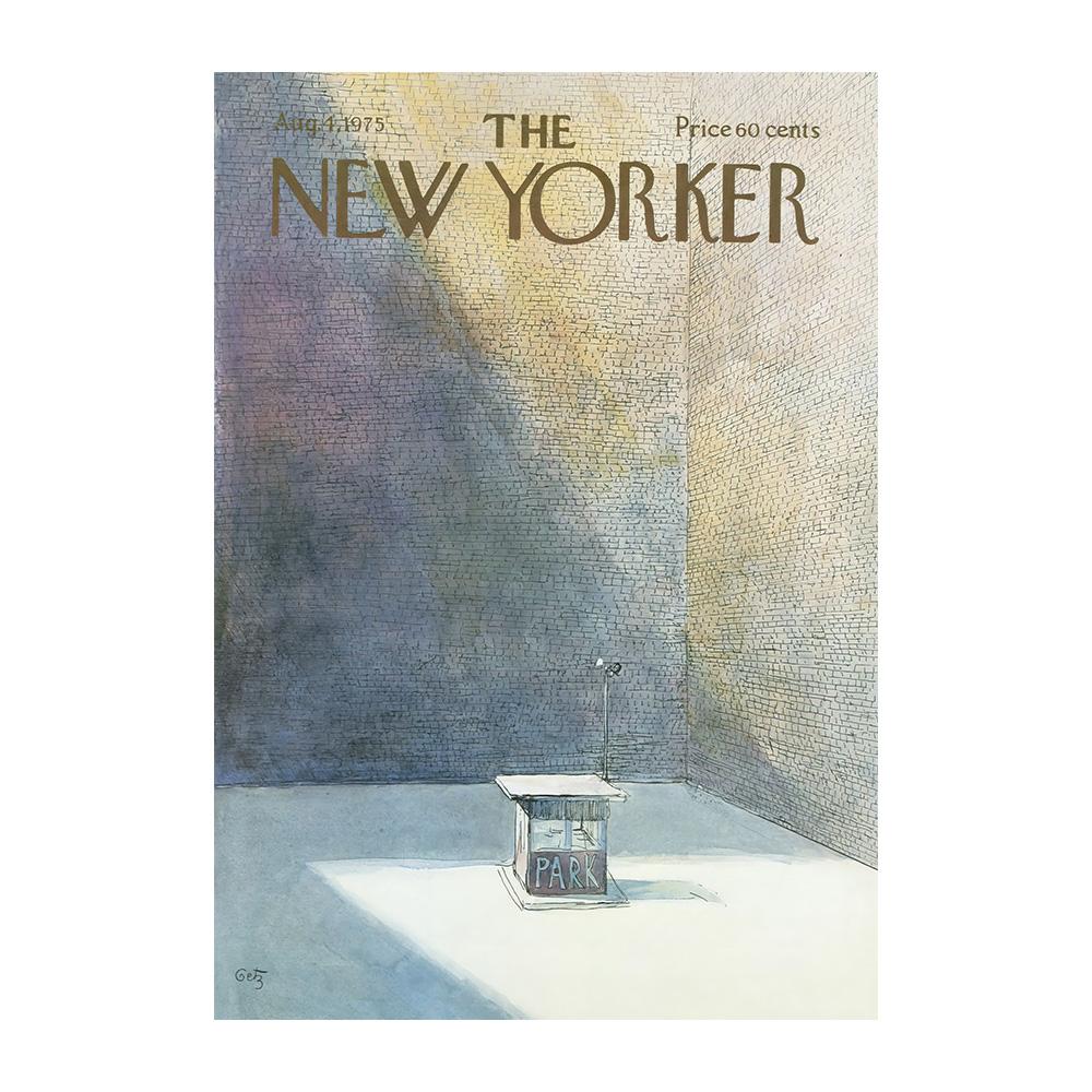 Poster Rivista New Yorker Pittura su Tela Impermeabile Decorazione Caffè Bar Casa Adatto per Soggiorno Camera da Letto 50x75cm