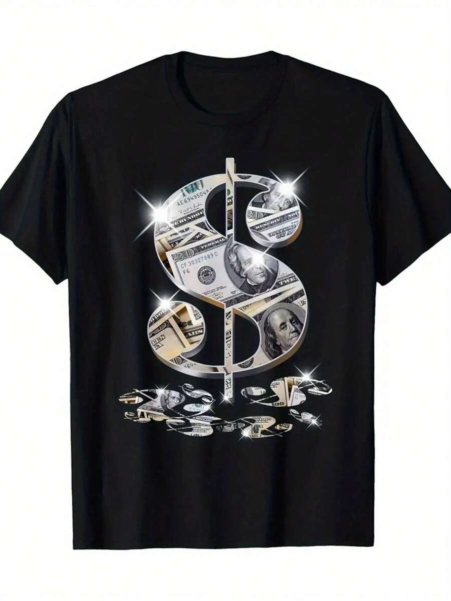 

Dollar Symbol Printed Unisex T-Shirt S