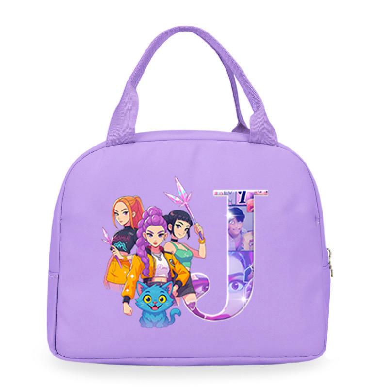 Kinderen Meisjes Kpop Rumi Zoey Mira Derpy Sajaboys Bedrukt Student Waterdicht Maaltijd Lunchbox Tas Casual Handtas