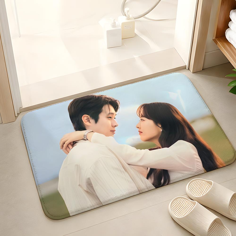 Korean TV series Melo Movie Floor Mat Floor Mat Soft Flannel Non-Slip Door Rug for Living Room
