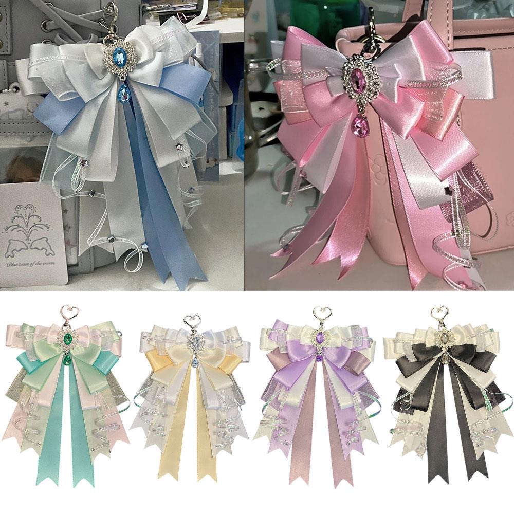 Accessori Decorativi per Itabag Fiocco a Doppio Strato Ciondolo per Borsa Fatto a Mano DIY Gioielli Lolita Regalo per Amico Periferiche Anime