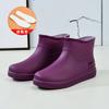 Hot-selling low-tube rain shoes women's fashion water shoes new non-slip rain boots adult warm water boots rubber shoes