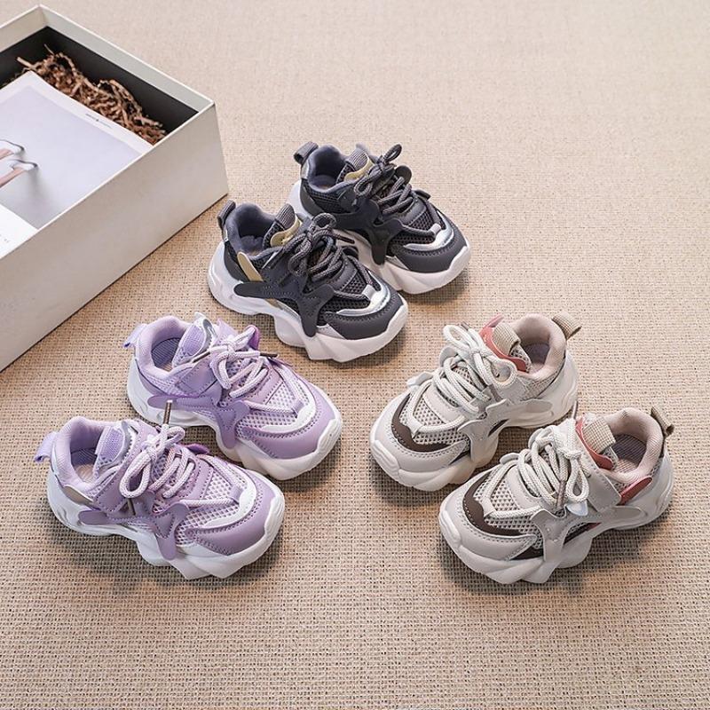 Children's Breathable Sports Shoes Boys' Dad Shoes Girls' Mesh Shoes Lightweight Casual Shoes