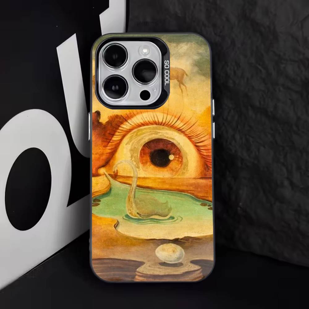 

S-Salvador Art Dali-i Phone Case For iPhone 17,16,15,14,13,12,11,Pro,XS,Max,Plus,Mini,SE4,E IMD Matte Black iPhone11