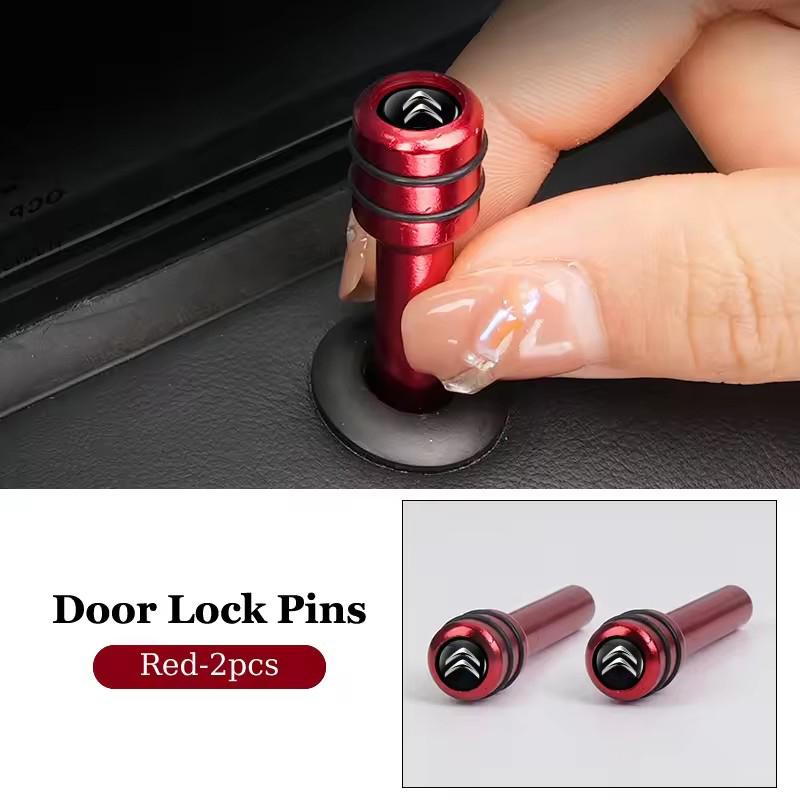 2/4pcs Aluminum Alloy Car Styling Door Security Lock Pins Rods Knobs for Citroen C3 C4 C5 Berlingo Aircross Auto Accessories HT6
