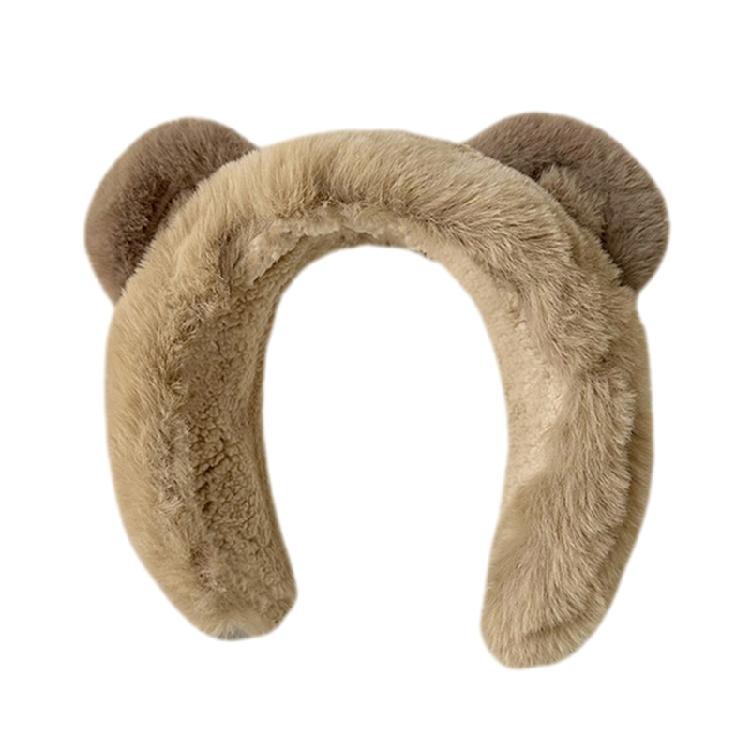 Fashionable Bear Plush Ear Muffs for Halloween Party Keep Warm Outdoor