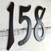Rustic Black Matte Solid Metal House Numbers - For Outdoor Door & Mailbox, Outdoor Decoration